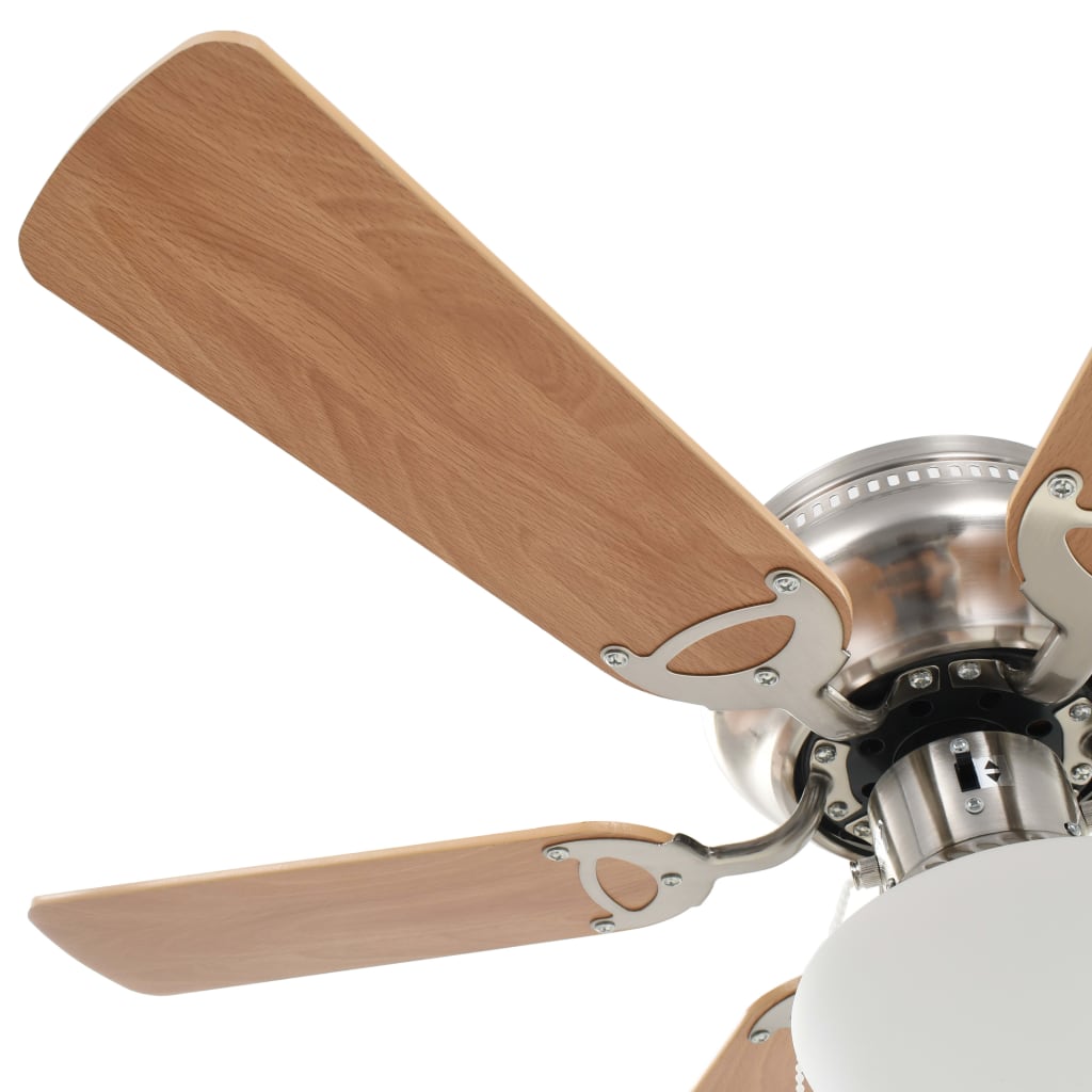 Plafondventilator Met Lamp 82 Cm Lichtbruin