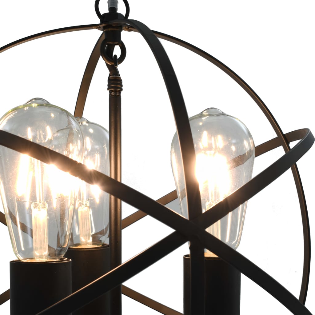 Hanglamp Rond 3Xe27 Zwart