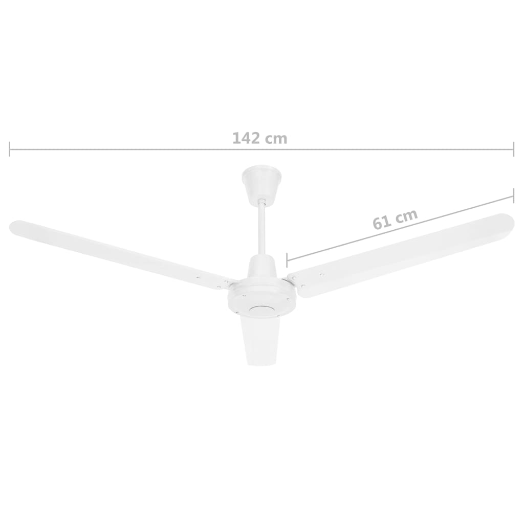 Plafondventilator 142 Cm Wit