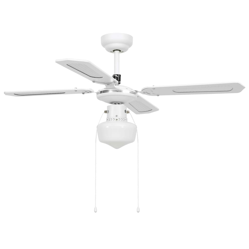Plafondventilator Met Lamp 106 Cm Wit