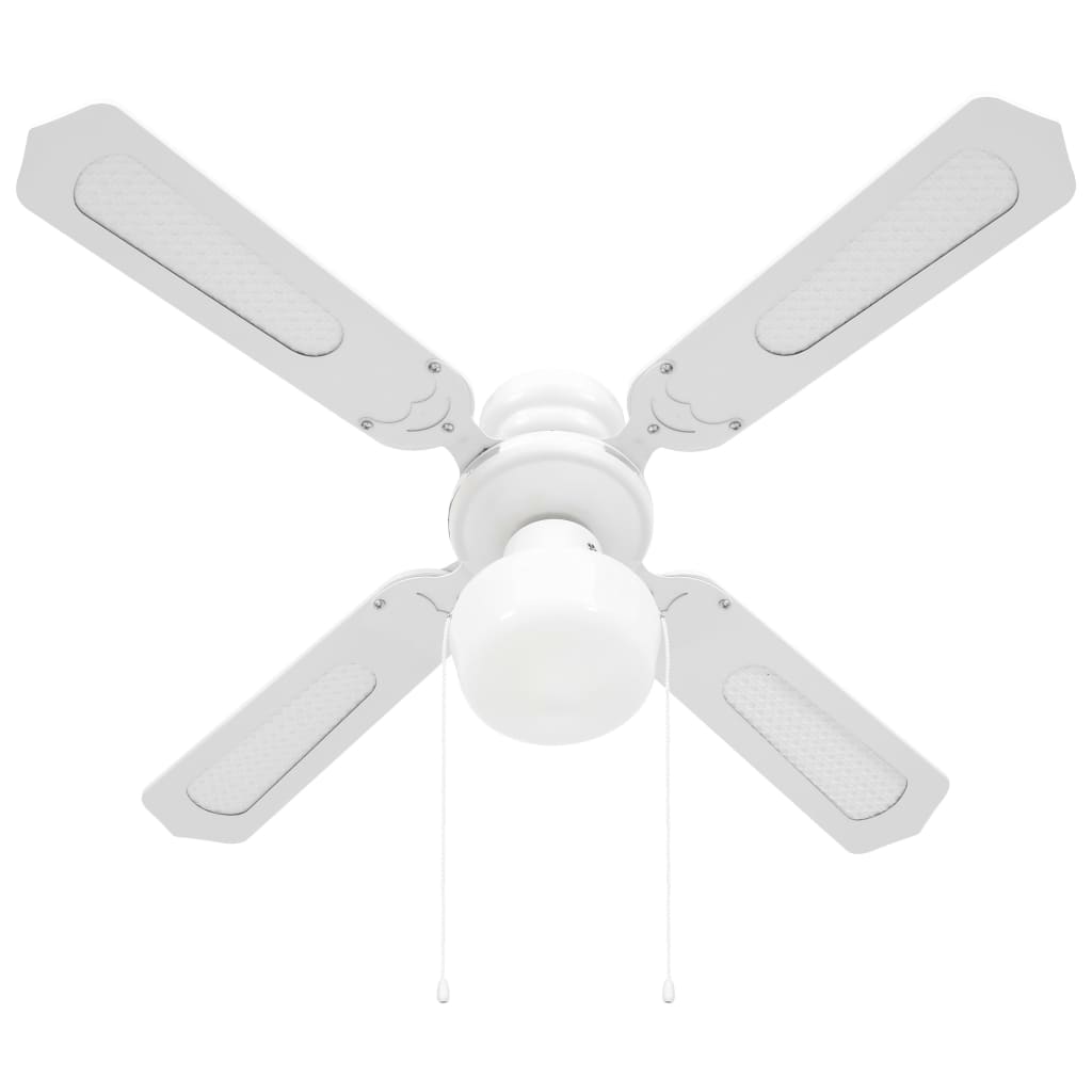 Plafondventilator Met Lamp 106 Cm Wit
