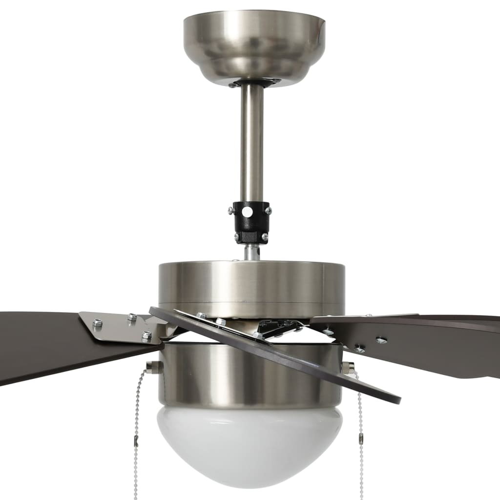 Plafondventilator Met Lamp 76 Cm Donkerbruin