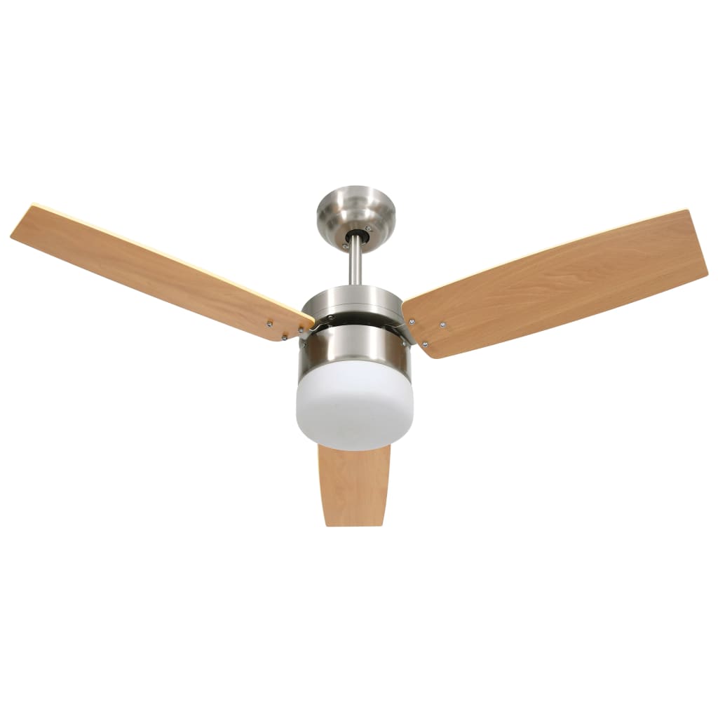 Plafondventilator Met Lamp Afstandsbediening 108 Cm Lichtbruin