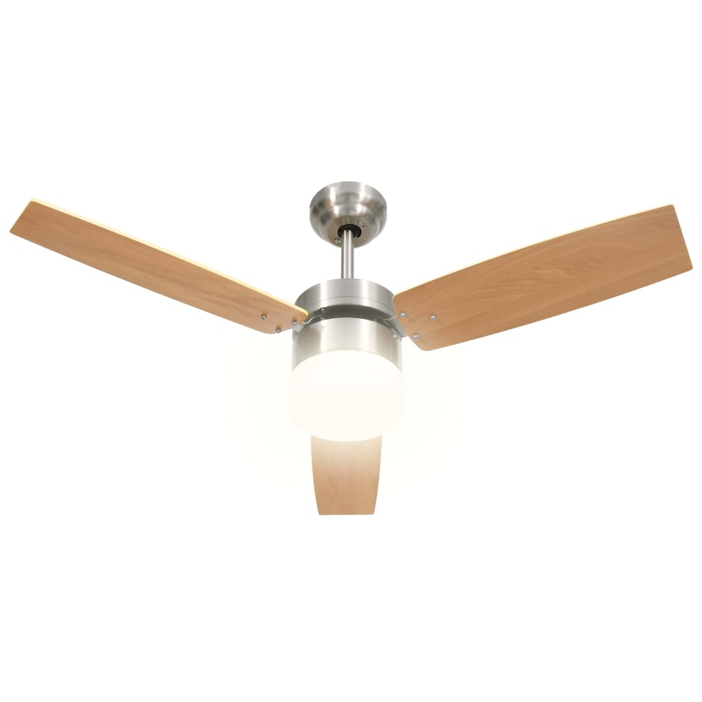 Plafondventilator Met Lamp Afstandsbediening 108 Cm Lichtbruin