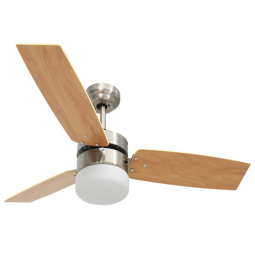 Plafondventilator Met Lamp Afstandsbediening 108 Cm Lichtbruin