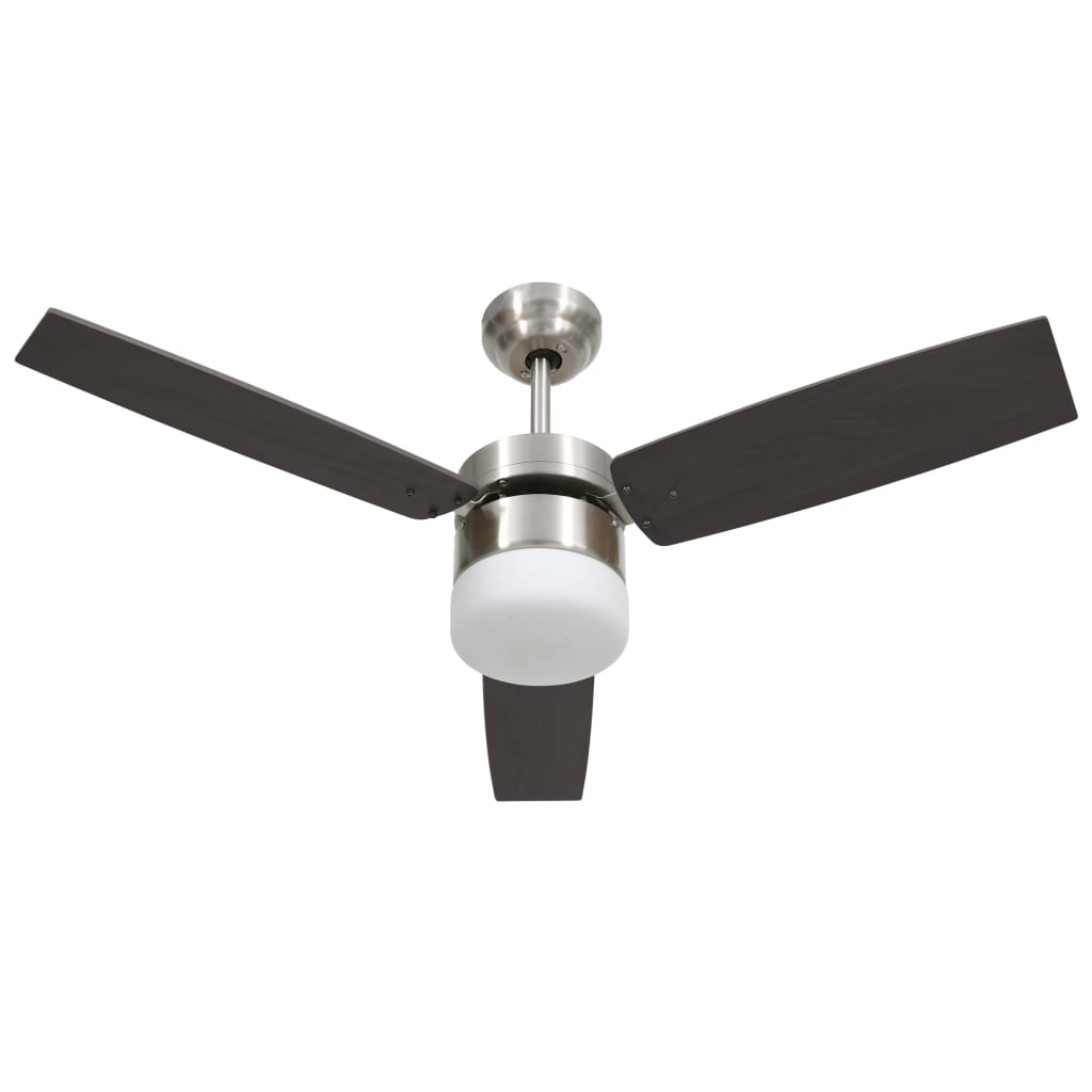 Plafondventilator Met Lamp Afstandsbediening 108 Cm Donkerbruin