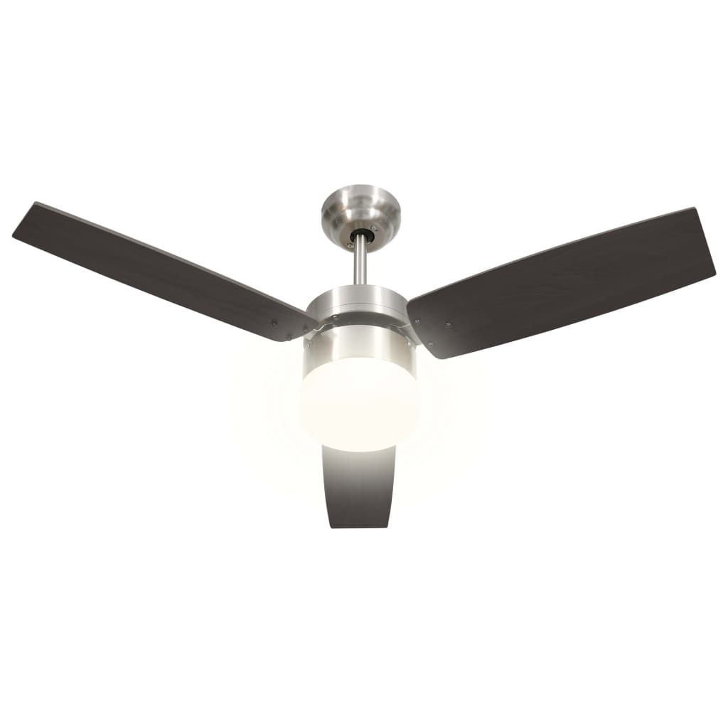 Plafondventilator Met Lamp Afstandsbediening 108 Cm Donkerbruin