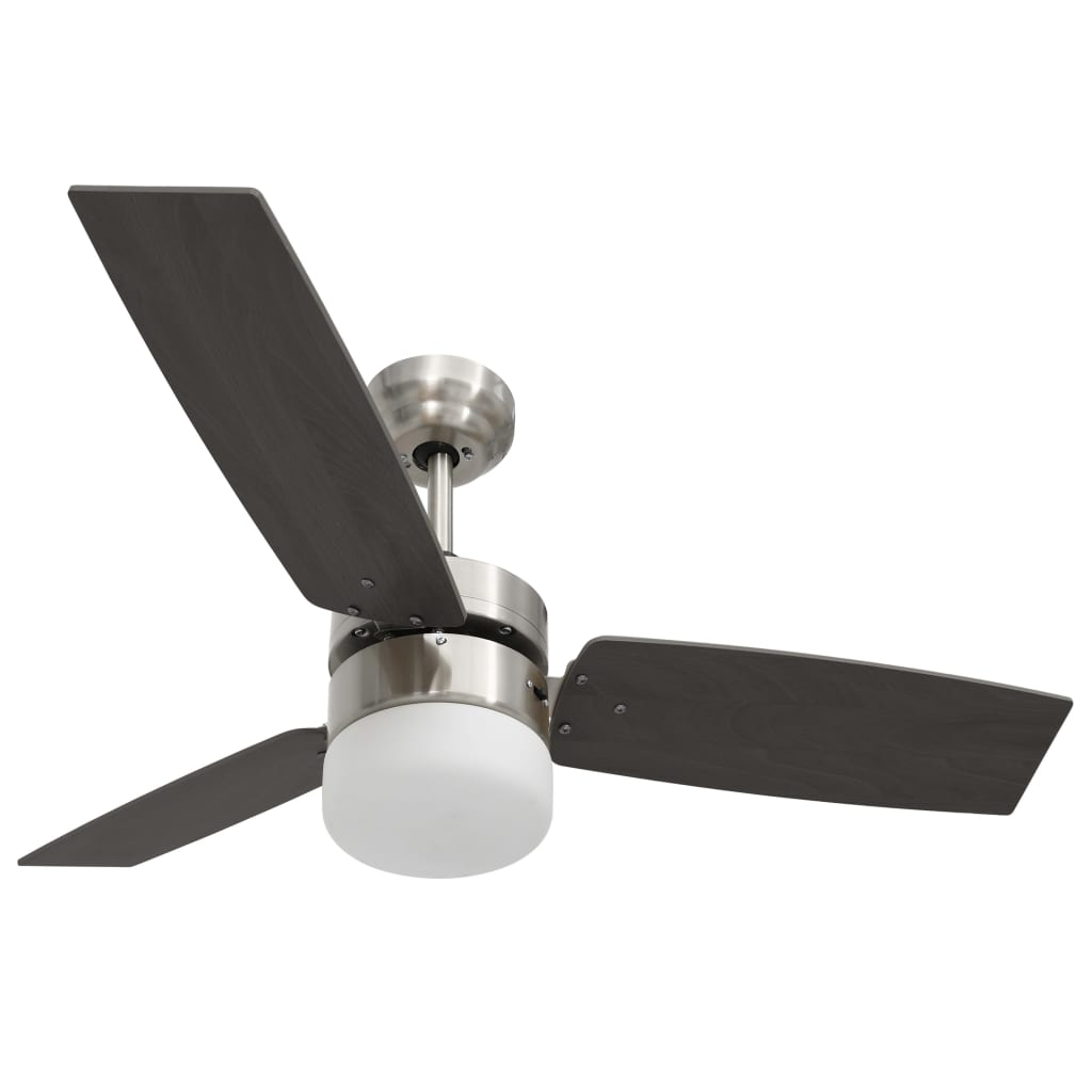 Plafondventilator Met Lamp Afstandsbediening 108 Cm Donkerbruin
