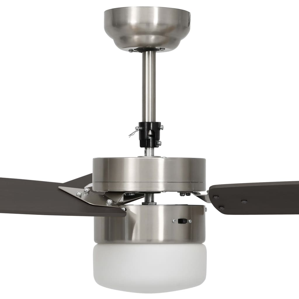 Plafondventilator Met Lamp Afstandsbediening 108 Cm Donkerbruin
