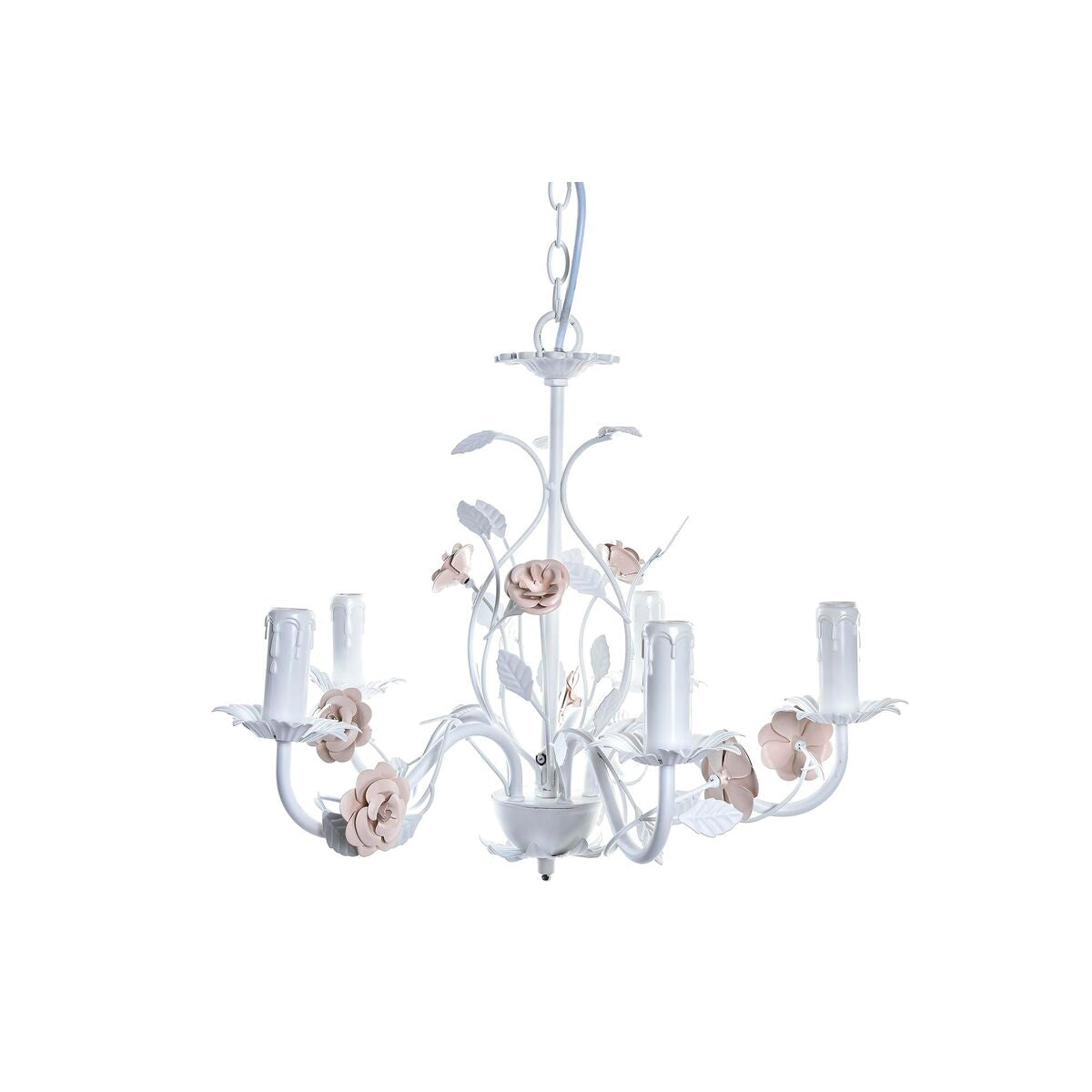 Plafondlamp Dkd Home Decor 25W Roze Wit 220 V (49 X 47 X 37 Cm)