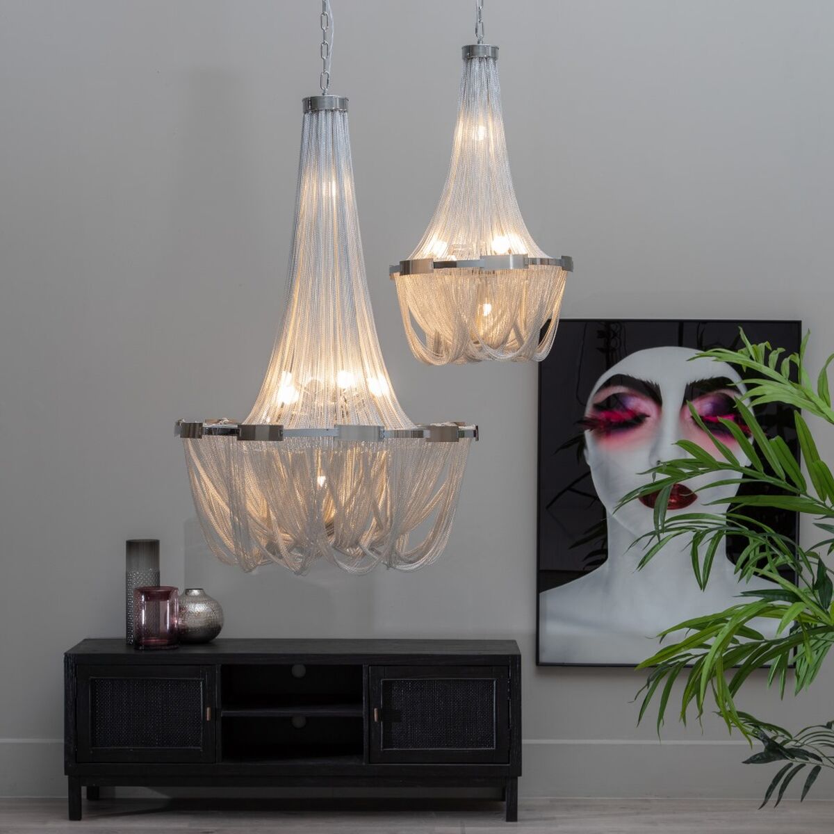 Bigbuy Home Plafondlamp 50 X 50 X 90 Cm Metaal Zilver